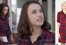 DEMAIN NOUS APPARTIENT : la robe chemise à carreaux de Célia dans l’épisode 129