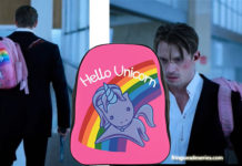 ALTERED CARBON : Hello unicorn backpack in episode 4
