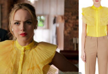 DYNASTY : a Silk Ruffled Organza Blouse for Fallon in s1ep17
