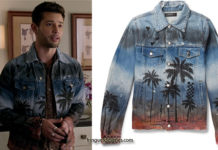 DYNASTY : Sammy Jo wearing a palm trees print jacket in s1ep17