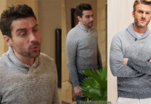 DEMAIN NOUS APPARTIENT : le pull col châle de Thomas dans l’épisode 170