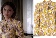 DYNASTY : floral tie neck blouse for Cristal in s1e20