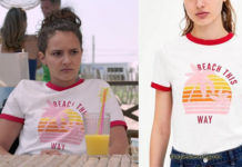DEMAIN NOUS APPARTIENT : t-shirt « beach this way » pour Eva dans l’épisode 248