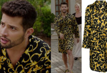 DYNASTY : Versace printed robe for Sam in s2ep07