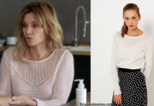 DEMAIN NOUS APPARTIENT : le pull rose ajouré de Chloé dans l’épisode 387
