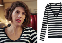DEMAIN NOUS APPARTIENT : le pull rayé de Sandrine dans l’épisode 391