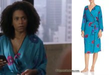 GREY’S ANATOMY : la robe de chambre en satin de Maggie dans l’épisode 15×7