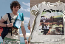 DEMAIN NOUS APPARTIENT : le t-shirt « California, riders of the sun » de Gabriel dans l’épisode 497