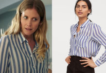 DEMAIN NOUS APPARTIENT : la chemise à rayures bleues de Virginie dans l’épisode 514