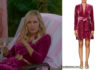 BH90210 : hot pink velvet dress for Jennie Garth in episode 1