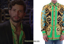 DYNASTY : Green silk shirt for Sam in S3E06