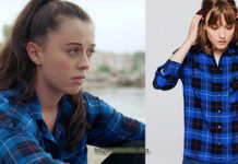 DEMAIN NOUS APPARTIENT : la chemise bleue à carreaux de Sara dans l’épisode 577