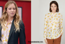 DEMAIN NOUS APPARTIENT : la chemise à fleurs jaunes de Virginie dans l’épisode 592