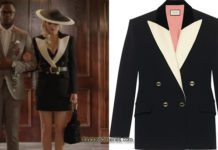 DYNASTY : Black and white jacket for Alexis in s3e08