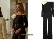 DYNASTY : Dominique’s black jumpsuit in S3E14