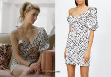 UPLOAD : Ingrid’s ivory dot printed dress in S1E04