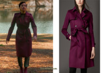 UPLOAD : Nora’s purple trench coat in S1E01