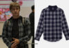 13 REASONS WHY : Alex’s checked shirt with corduroy collar in S4E03