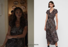 13 REASONS WHY : Jessica’s scarf print dress in S4E05