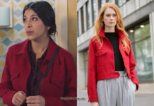 DEMAIN NOUS APPARTIENT : la veste rouge de Soraya dans l’épisode 692