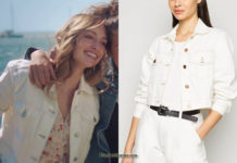 DEMAIN NOUS APPARTIENT : la veste en jean blanc cassé de Sofia