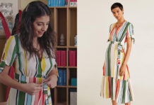 DEMAIN NOUS APPARTIENT : la robe à rayures de Soraya dans l’épisode 721