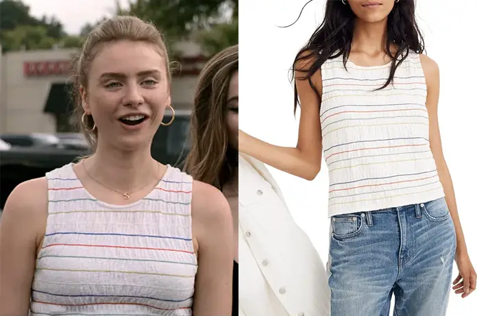 Teenage Bounty Hunters : Sterling’s rainbow-stitched tank top in S1E01