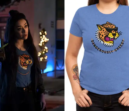 LUCIFER : Ella’s « Dangerously cheesy » tee in S5E01
