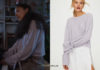 JULIE AND THE PHANTOMS: Julie’s purple cuff-tie sweater in S1E01