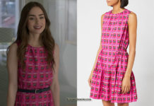 EMILY IN PARIS : Emily’s pink dress in S1E01