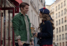 EMILY IN PARIS : Gabriel’s green houndstooth shirt in S1E10