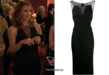 EMILY IN PARIS : Sylvie’s black mesh-panelled dress in S1E02