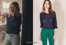 CROSS OVER ICI TOUT COMMENCE -DNA : le pull bleu marine de Chloé