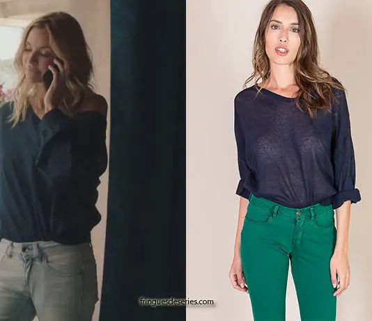 CROSS OVER ICI TOUT COMMENCE -DNA : le pull bleu marine de Chloé