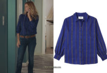 DEMAIN NOUS APPARTIENT : la chemise bleue à rayures de Chloé dans l’épisode 793