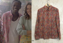 ICI TOUT COMMENCE : la chemise à motif cachemire rose d’Enzo dans le générique