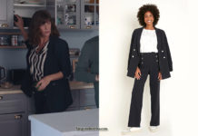 DEMAIN NOUS APPARTIENT : le tailleur pantalon bleu marine de Flore dans l’épisode 788