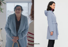 DEMAIN NOUS APPARTIENT le manteau bleu lavande à capuche de Mona dans l’épisode 800