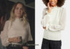 ICI TOUT COMMENCE : le pull bi-matière écru de Salomé dans l’épisode10