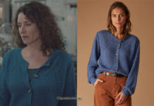 ICI TOUT COMMENCE : le gilet bleu ajouré de Clotilde dans l’épisode 31