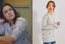 DEMAIN NOUS APPARTIENT : le sweat gris à cœurs noirs de Noor dans l’épisode 816