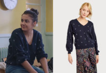 DEMAIN NOUS APPARTIENT : le pull de Noor imprimé ancres