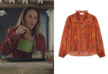 ICI TOUT COMMENCE : la chemise rouge orange de Rose