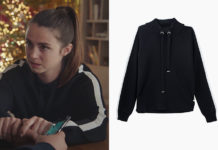 DEMAIN NOUS APPARTIENT : le sweat noir à bandes argentées de Charlie dans l’épisode 818