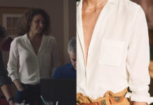 ICI TOUT COMMENCE : le chemisier écru de Clotilde dans l’épisode 60