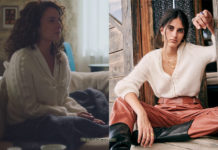 ICI TOUT COMMENCE : le pull blanc à dentelles de Clotilde dans l’épisode 48