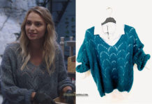 ICI TOUT COMMENCE : le pull bleu ajouré de Salomé dans l’épisode 48