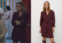 ICI TOUT COMMENCE : la robe lie-de-vin de Salomé dans l’épisode 57