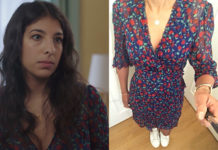 DEMAIN NOUS APPARTIENT : la robe bleue à fleurs rouges de Soraya dans l’épisode 849