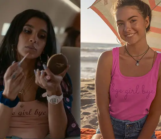 THE WILDS : Fatin’s « girl bye girl » print tank top in S1E01